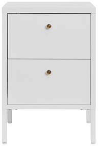 Comodino in metallo bianco Dalby - House Nordic