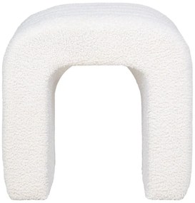 Sgabello bianco in tessuto bouclé Colma - House Nordic