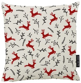 Cuscino natalizio con fodera in cotone Deer, 45 x 45 cm They are Flying - Butter Kings