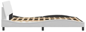 Giroletto con testiera bianco 140x200 cm in similpelle