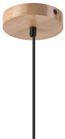 Lampadario a sospensione con filo HARMONY 1xE27/15W/230V diametro 20 cm bianco/quercia