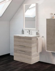 Mobile sottolavabo e lavabo Neo per vasca centrale rovere grigio L 60 x H 84 x P 48 cm 3 cassetti