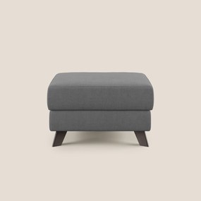 Moon Pouf contenitore e piedini alti in tessuto morbido impermeabile T02 grigio