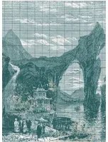Coordonne Carta da parati panoramica Illustration Tiles - Emerald