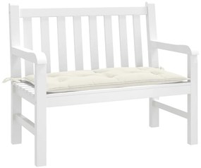 Cuscino Panca Giardino Crema Mélange 100x50x7 Cm Tessuto /
