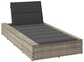 Lettino Con Cuscino Galleggiante Grigio Chiaro İn Polyrattan /