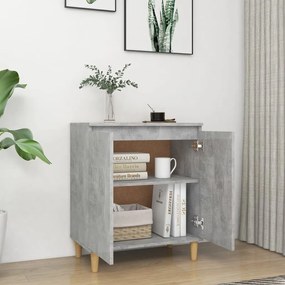 Credenza e gambe in legno grigio cemento 60x35x70cm truciolato