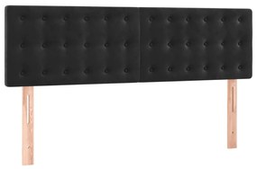 Testiere 2 pz nere 72x5x78/88 cm in velluto