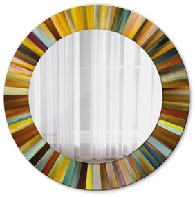 Specchio rotondo stampato Pattern radiale astratto fi 50 cm