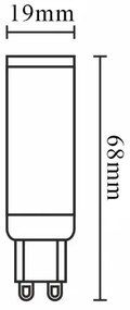 Lampadina LED G9/6,7W/230V 4000K