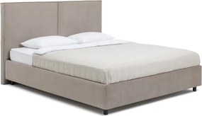 Letto matrimoniale imbottito grigio tortora con contenitore con rete inclusa 180x200 cm Myra Bold – Bonami Selection