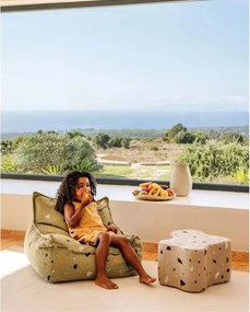 Pouf a sacco per bambini verde con rivestimento in bouclé e ciniglia Terrazzo Chair – Wigiwama