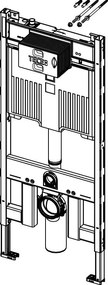 Tece TECEprofil modulo WC con cassetta Octa 8 cm altezza di montaggio 1120 mm