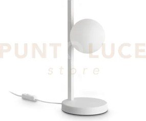 Binomio lampada da tavolo 1 luce attacco g9 bianca lampadina inclusa