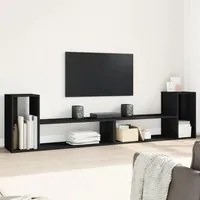 Mobili Porta TV 2 pz Neri 100x30x50 cm in Legno Multistrato 840794