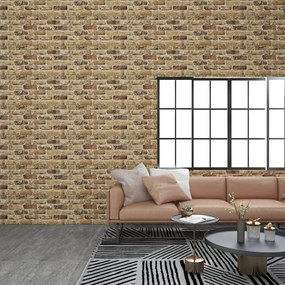 Pannelli Murali 3d Con Design Mattoni Sabbia Scuro 10 Pz Eps /