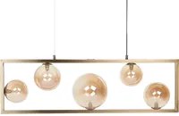 Lampadario con lampadine multiple in metallo e ottone soggiorno glamour