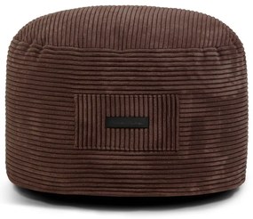 Poggiapiedi marrone scuro con rivestimento in velluto a coste Om 60 – SLOWDOWN