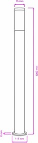BRILAGI - Lampada da esterno ELIA 1xE27/20W/230V IP44 100 cm antracite