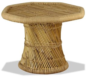 Tavolino da caffè in bambù ottagonale 60x60x45 cm