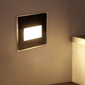 Segnapasso LED per Scatola 503 3.5W IP65 Nero - Antiabbagliamento Colore Bianco Caldo 2.700K