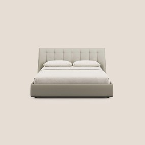 Clizia letto imbottito di design con vano contenitore in ecopelle impermeabile T04