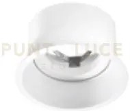 Faretto comb gu10 cut out l.8,1cm ip20 bianco direzionale orientabile