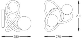 Zuma Line MB4922-2-EGBDN - Applique ARLON 2xG9/3,5W/230V oro