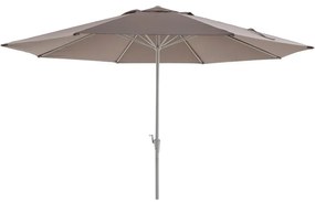 Ombrellone a palo centrale grigio Aura NATERIAL Ø 394 cm con telo tortora
