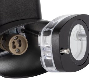 Kanlux 38886 - Applique da esterno ZEVI 2xGU10/10W/230V IP54 nero