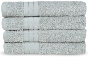 Set di 4 asciugamani in spugna di cotone grigio chiaro 50x100 cm - Good Morning