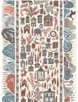 Lewis & Wood Carta da parati Ravi Ribbon - Blue Almond