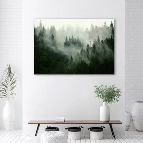 Quadro su tela, Foresta nella nebbia