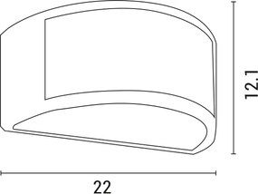 Applique da esterno 1xE27/10W/230V IP54 grigio