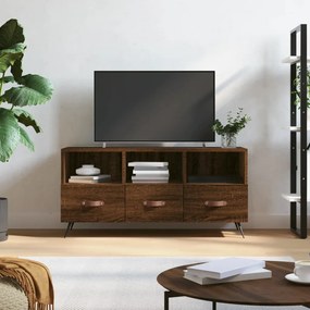 Mobile tv rovere marrone 102x36x50 cm in legno multistrato