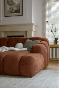 Divano angolare color terracotta (con penisola a destra/con chaise lounge) Shell – Miuform