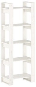 Libreria/divisorio bianco 60x35x160 cm legno massello