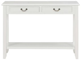 Tavolo consolle bianco 110x35x80 cm in legno
