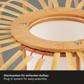 Briloner 4759011 - Lampada a sospensione con cavo 1xE27/10W/230V nero/bambù