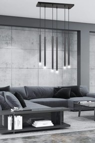 Lampadario a sospensione SELTER 6 BLACK
