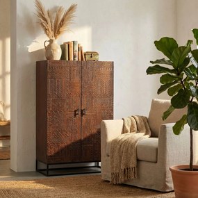 MANTRA - armadio con decoro 2 ante legno e ferro