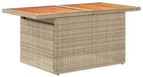 Set divano da giardino 9 pz con cuscini beige in polyrattan