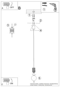 Sollux SL.1739 - Lampadario a sospensione con filo HALO 1xG9/8W/230V diametro 12 cm blu