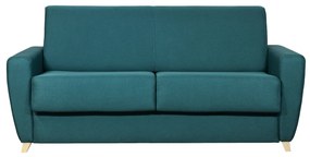 Divano letto scandinavo blu anatra con materasso 18 cm GRAHAM