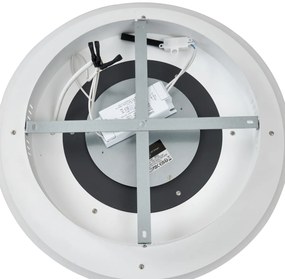 Plafoniera di design bianca con cerchi grigio scuro con LED dimmerabile - Taylor