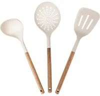 Set 3 utensili cucina manico legno