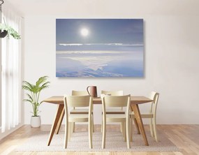 Stampa su tela – Montagne illuminate dal sole