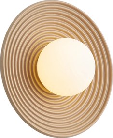 Plafoniera retrò beige con vetro opale - Lila