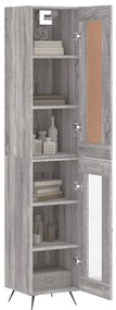 Credenza Grigio Sonoma 34,5x34x180 cm in Legno Multistrato