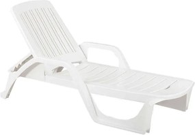 ZANZIBAR - lettino da giardino in plastica con ruote